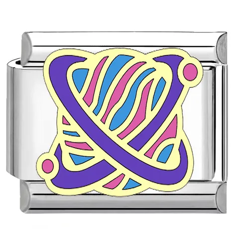 Italienisches Modulares Armband DIY Planeten Serie Edelstahl Elastisches Charm Armband Planeten Links Schmuckzubehör