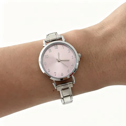 Elegant Women's Quartz Watch Minimalist Round Dial Stainless Steel Modular Band Italian Style temperament Ladies Wristwatch