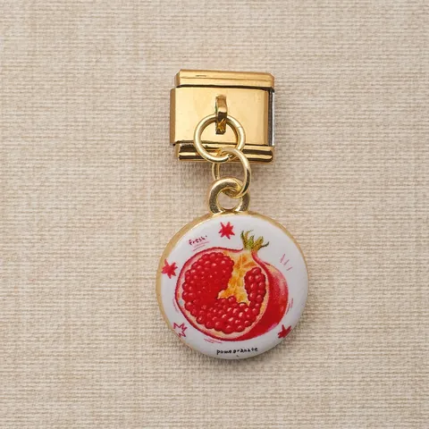 Pendentifs en Acier Inoxydable Or Italian Charm DIY Modulaires Accessoires de Bijoux Motifs Variés Cerise Papillon Nœud