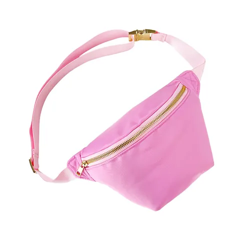 Minimalist Nylon Waterproof Sports Waist Bag Outdoor Macaron Color Running Fanny Pack Crossbody Storage Bag For Men Women