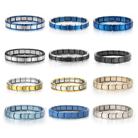 Pulsera Italian Charm de Acero Inoxidable Unisex Cadena de Base Modular DIY Joyería de Moda para Hombre Mujer