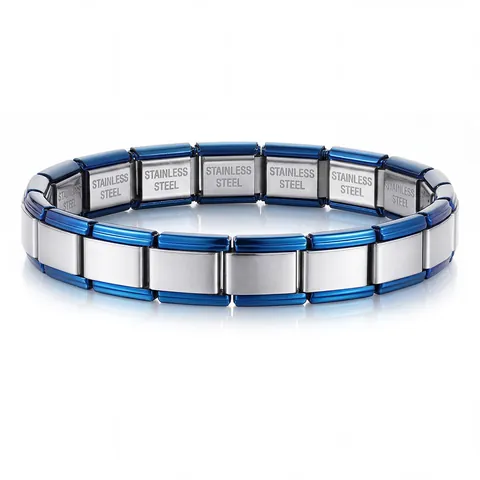 Pulsera Italian Charm de Acero Inoxidable Unisex Cadena de Base Modular DIY Joyería de Moda para Hombre Mujer