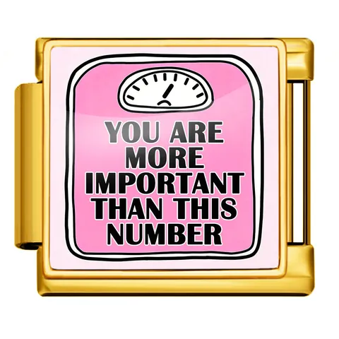 Stainless Steel Italian Charm Link Pink Motivational Quote Self Love Lucky Girl Square Bracelet Link DIY Jewelry Making For Women