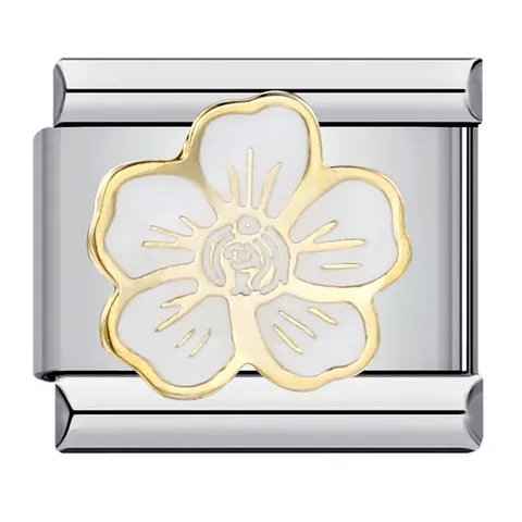 Italian Charm Bracciale Maglie Acciaio Inossidabile DIY Fiori Smaltati Charms Per Creazione Gioielli Bracciali Donna