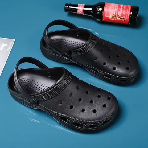 Herren Große EVA Clogs Atmungsaktive Strand Sandalen Mode Outdoor Slip-On Schuhe Amerikanische Flagge Muster Rutschfeste Garten Schuhe