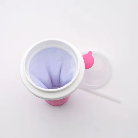 Silicone Slushy Maker Cup Quick Frozen Magic Squeeze Cooling Cup Slushie Maker Bottle With Straw For Home Summer Kitchen DIY Drinks