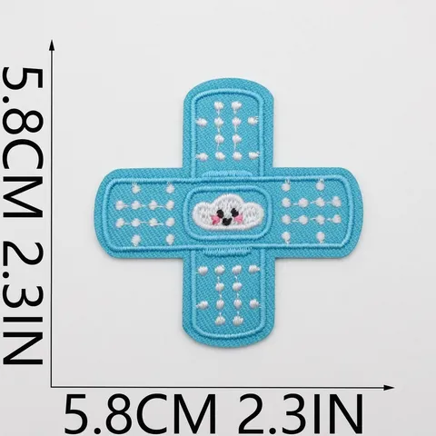 Cartoon Pflaster Form Bestickt Patch Süß Herz Stern Mond Muster DIY Aufbügeln Stoffflicken Kleidung Tasche Deko Zubehör