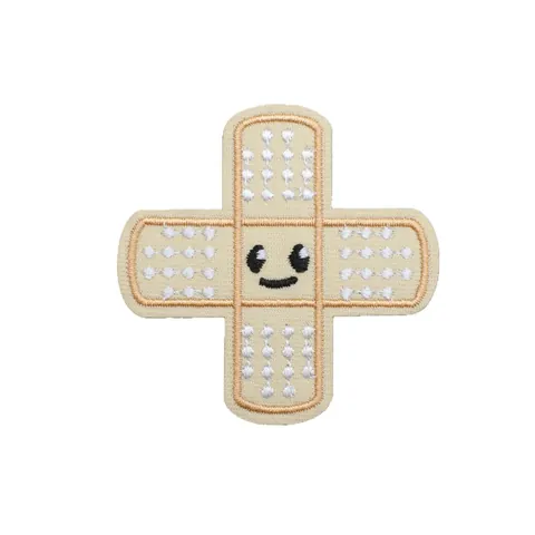Cartoon Band-Aid Shape Embroidered Patch Cute Heart Star Moon Pattern DIY Iron-On Cloth Patch Clothing Bag Decoration Accessories