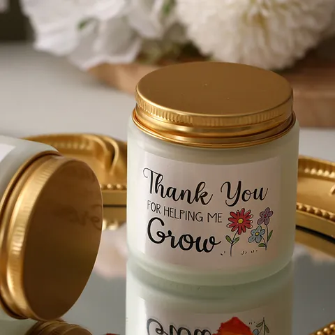 Handgefertigte Duftkerze Aus Sojawachs In Mattglas-Gefäß Mit Metalldeckel Aromatherapie-Kerze Für Hausduft Hochzeit Dankeschön Geschenk