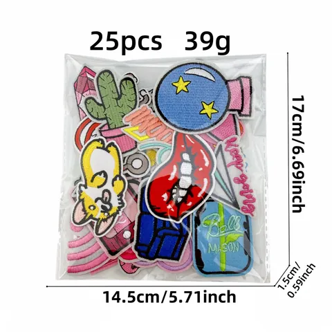 Écussons Brodés Animaux Dessin Animé Requin Coeur DIY Thermocollant Patch Polyester Appliques de Couture Pour Vêtements Sacs