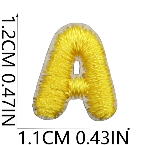 Mini Alphabet Number Embroidery Patches Colorful Polyester Letter Patches For DIY Clothing Bag Decoration Small Embroidered Applique Badges For Craft Supplies
