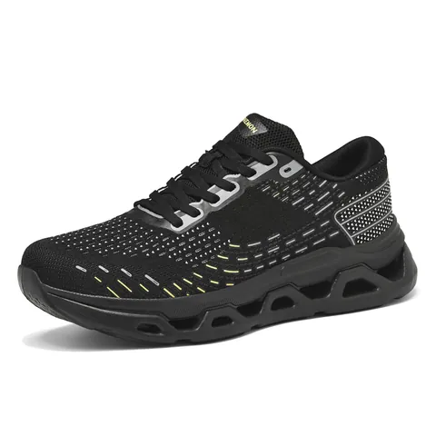 Men's Breathable Mesh Running Shoes Large Size Chunky Sneakers Hollow Sole Lightweight Casual Sports Shoes For Walking Jogging