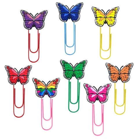 Decorative Butterfly Paper Clips Colorful Metal Paperclips Stationery Bookmarks For Office School Hand Ledger Decoration