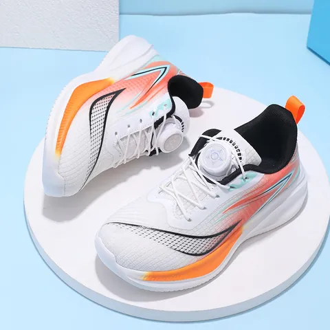 Baskets pour Enfants et Jeunes Chaussures de Course en Maille Respirante Avec Système de Cadran Rotatif Chaussures de Sport Légères