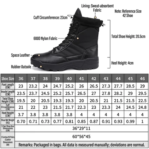Stivali Tattici Uomo Donna Traspiranti Taglio Alto Combattimento Escursionismo Antiscivolo Resistenti Usura Pelle Sintetica Nylon Scarpe Outdoor