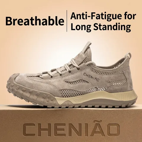 Herren Sicherheitsschuhe Atmungsaktive Mesh Stahlkappenstiefel Anti-smash Durchstichfest Elektrische Isolierung Leichte Arbeitsstiefel