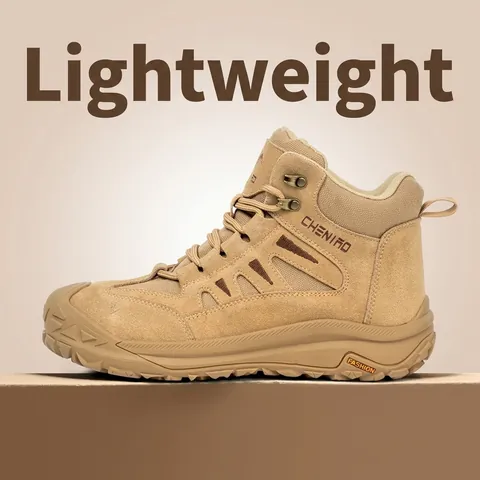 Zapatos de Seguridad para Hombre Punta de Acero Anti-Aplastamiento Anti-Perforación Cuero Ante Lona Botas Proteccion Aislante