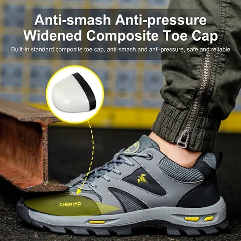 Zapatos de Seguridad para Hombre Anti-Aplastamiento Resistentes a Perforaciones Botas de Trabajo Aislantes 6KV Transpirables Ligeras
