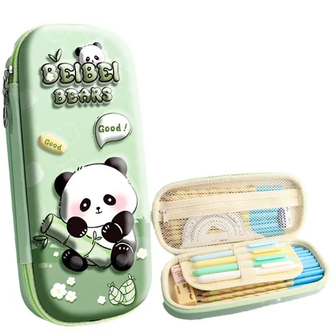 Large Capacity 3D EVA Pencil Case Cute Capybara Panda Astronaut Relief Stationery Box Waterproof Student Pencil Pouch School Supplies Gift