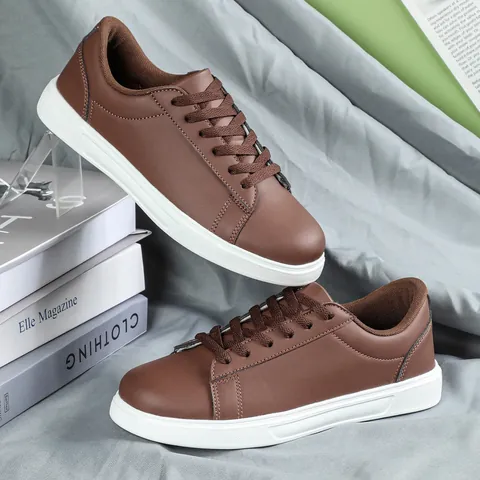 Dames Koreaanse Stijl Dikke Zool Sneakers Casual Platte Skateboardschoenen Comfortabele Zachte Zool Witte Schoenen Voor Stellen Heren Mode Wandelschoenen