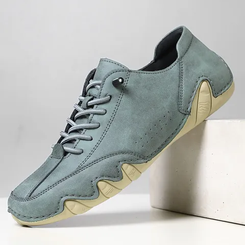 Men Low Top Casual Shoes Microfiber Leather Octopus Style Rubber Sole Non-Slip Breathable Sneakers For Outdoor Walking Walking