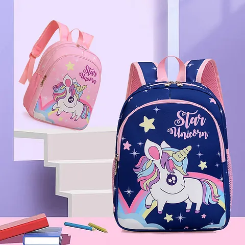 Kinder Eenhoorn Rugzak Meisjes Kleuterschool Tas Lichtgewicht Ademend Cartoon Schooltas Peuter Outdoor Daypack