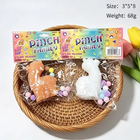 TPR Cartoon Animal Food Shape Squishy Toy Slow Rebound Stress Relief Toy For Kids Adults Office Daily Play Random Style Gift