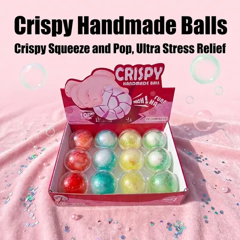 Handgefertigtes Kristallschlamm Knuspriges Squishy Spielzeug Glitzer Langsame Rückfederung Stressabbau Ball Kreatives Essen Form Entspannung