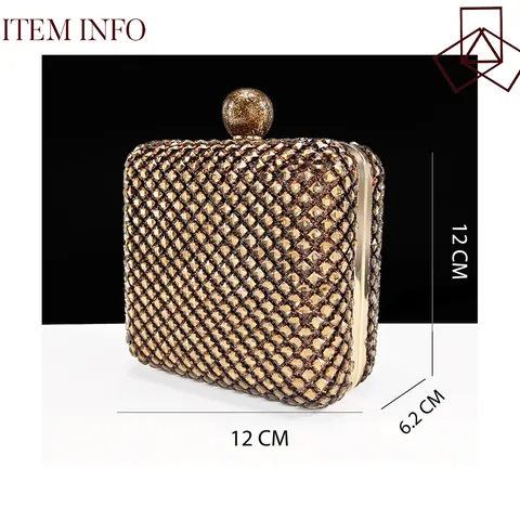 Women Pointed Toe Rhinestone High Heels Slingback Pump With Matching Hard Shell Evening Clutch Bag Two Piece Set For Wedding Banquet Party