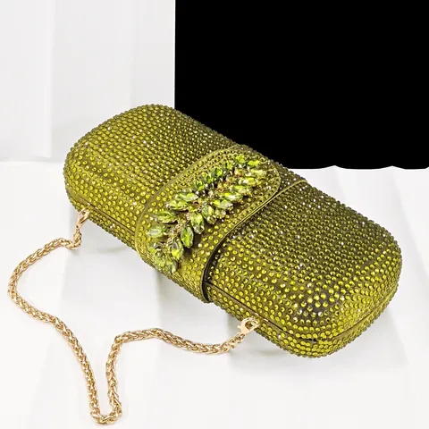 Elegant Women Pointed Toe Rhinestone Slingback Heels And Matching Clutch Bag African Banquet Party Dress Shoes And Purse
