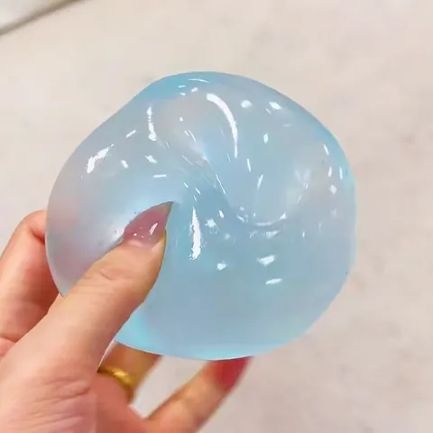 Χειροποίητη Μπάλα Squishy με Έλαιο Καρύδας Μπλε Μέντας Παιχνίδι Ανακούφισης από το Στρες Μαλακή Διαφανής Μπάλα για Ενήλικες Παιδιά