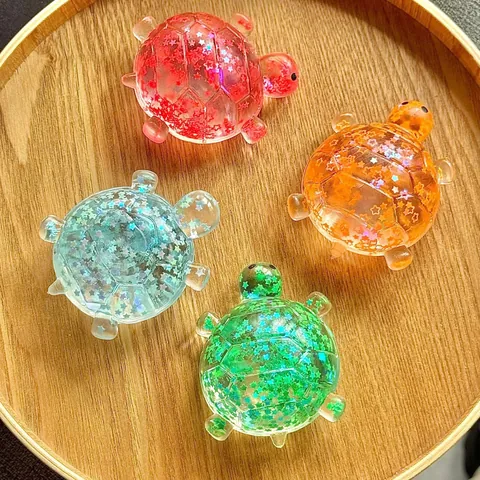 Schildkröte Knautschspielzeug Stressabbau Spielzeug Große Maltose Pailletten Schildkröte Langsam Rückfedernd Quetschspielzeug Für Kinder Erwachsene Geschenk