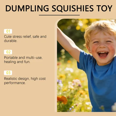Simulazione di Panino al Vapore Squishy Giocattolo Antistress Morbido TPR Cartone Animato Faccia Sorridente Panino Decompressione Con Base per Bambini Adulti