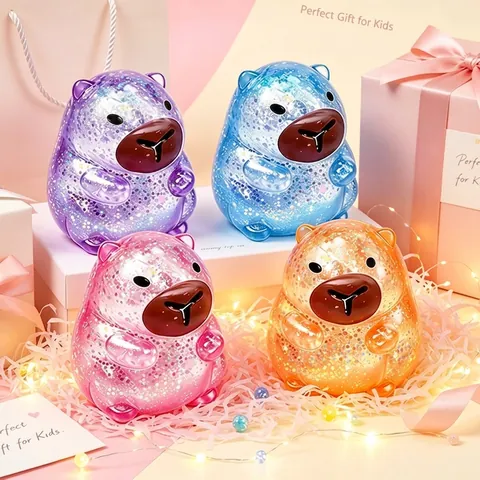 Capybara Langsamer Rückprall Squishy Spielzeug Glitzer Maltose Gefüllt Stressabbau Dekompressionsspielzeug Für Erwachsene Kinder Geschenk