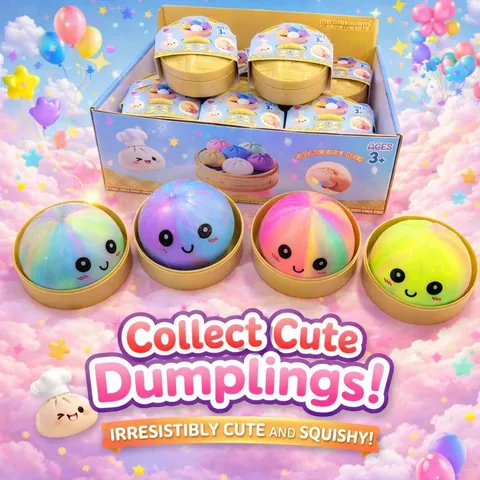 Simulation Bun Squishy Toy Rainbow Cartoon Steamer Dumpling Stress Relief Squeeze Toy for Kids Adults Office Desk Sensory Toy
