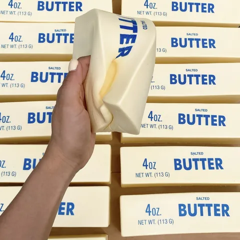 Giocattolo Squishy a Rimbalzo Lento a Forma di Panetto di Burro Gigante Simulazione Cibo Profumato Burro Antistress per Bambini e Adulti