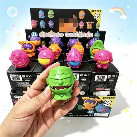 Armored Squishy Blind Box Toy Stress Relief Mecha Monster Figure Detachable Multi-colored Series Collectible Gift For Kids Adults