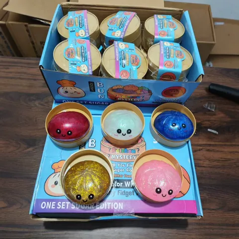 Lindo Bollo Squishy Juguete Para Aliviar El Estrés Para Niños Adultos Baozi Artificial Juguete Para Apretar Con Caja De Vapor Regalo