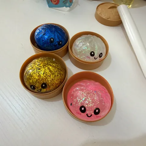 Lindo Bollo Squishy Juguete Para Aliviar El Estrés Para Niños Adultos Baozi Artificial Juguete Para Apretar Con Caja De Vapor Regalo