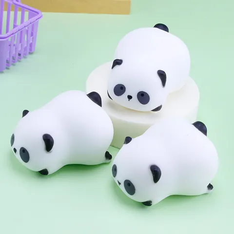 Juguete Antiestrés Panda Squishy Rebote Lento Pelota de Compresión de Animales para Oficina Hogar Adultos Niños Regalo