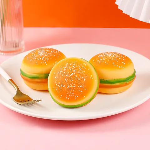 Simulation Hamburger Squishy Spielzeug Langsamer Rücklauf Stressabbau Neuheit Sensorisches Greifspielzeug Für Mädchen Jungen