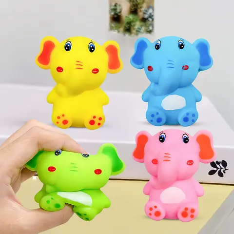 Cute Cartoon Elephant Squishy Toy Slow Rebound Flour Filled Stress Relief Squeeze Toy For Office Desktop Decor Anxiety Relief