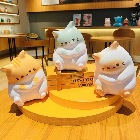 Χαριτωμένο Coco Cat Squishy Παιχνίδι Αργής Επαναφοράς Φιγούρα Γάτας για Πίεση Ανακούφιση από το Στρες Γραφείου για Παιδιά Ενήλικες Δώρο