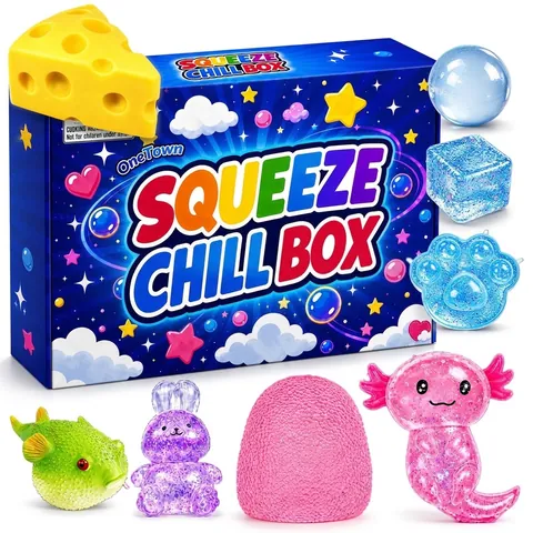 Mystery Dumpling Squishy Toys Blind Box Set Silicone Stress Relief Sensory Fidget Toy Pack For Kids Adults Mystery Gift Box