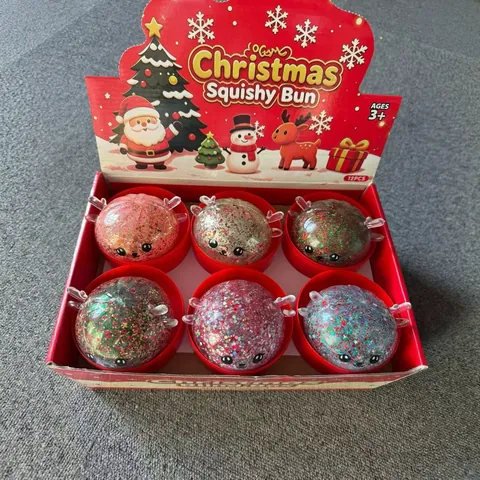 Juguete Squishy de Alce para Halloween Navidad Alivio del Estrés Rebote Lento TPR Purpurina Mochi Juguete Blando Regalo