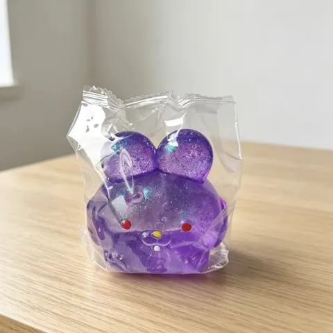 Jouet à Presser Lapin Mignon Anti-stress Semi-transparent TPR Paillettes Jouet Sensoriel Pour Enfants Adultes Bureau Maison Cadeau