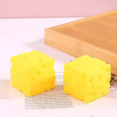 Fromage de Simulation Squishy Jouet Anti-stress à Presser Petit Pain Créatif à Montée Lente Jouet de Décompression Sensorielle Pour Enfants Adultes Décoration de Bureau