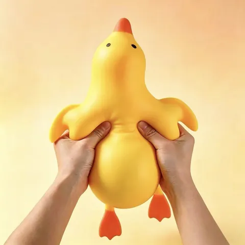 Super Grande Pato Amarillo Juguete Squishy Rebote Lento TPR Alivio del Estrés Juguete para Apretar Adultos Oficina Hogar Animal