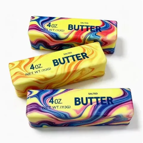 Realistic Simulated Butter Stick Squishy Toy Slow Rebound Scented Stress Relief Fidget Toy For Adults Kids Halloween Party Favors