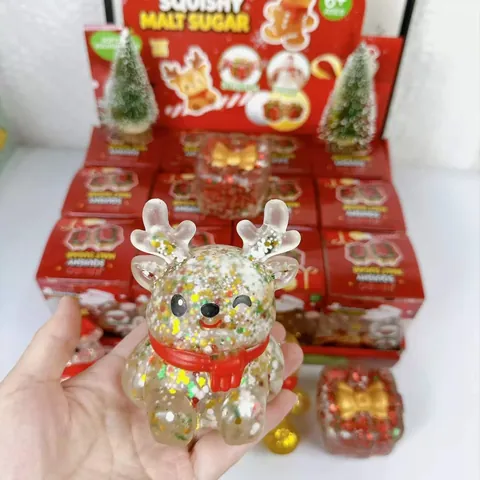 Giocattolo Squishy Natalizio a Rimbalzo Lento con Zucchero di Malto Omino di Pan di Zenzero Pupazzo di Neve Antistress